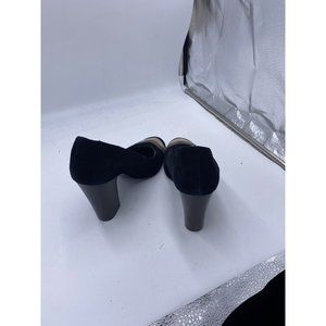 Missoni For Target Women Size 8 Black And Beige Suede Chevron Block Heel Shoes